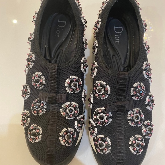 Black Christian Dior Slip On Sneakers - Picture 8 of 13